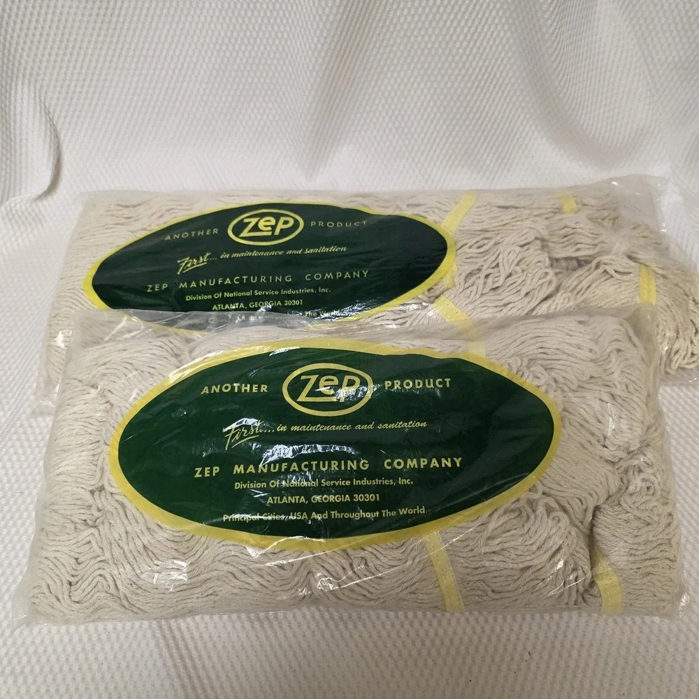 Zep Heavy Duty Commercial Loop-End Wet Mop Replacement Head Refills Lot of 2